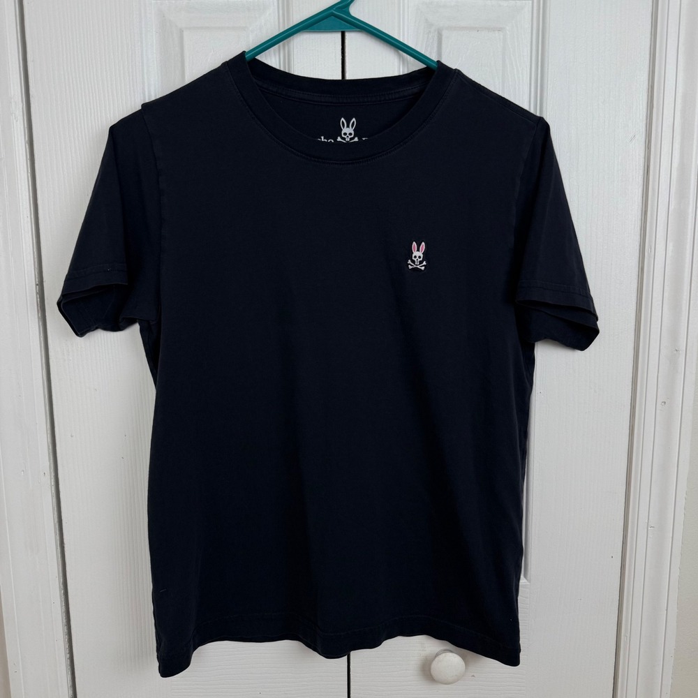 Psycho Bunny T Shirt Youth L 14/16 Black Pima Cotton Logo‎ Crewneck Casual Tee
